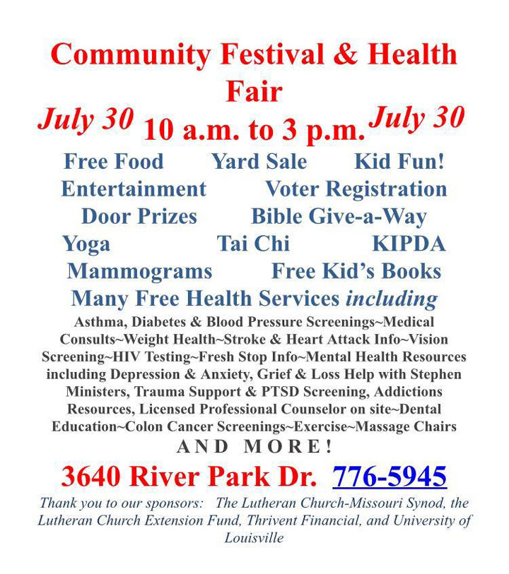redeemer community health fair web