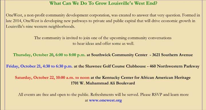 one west community conversation